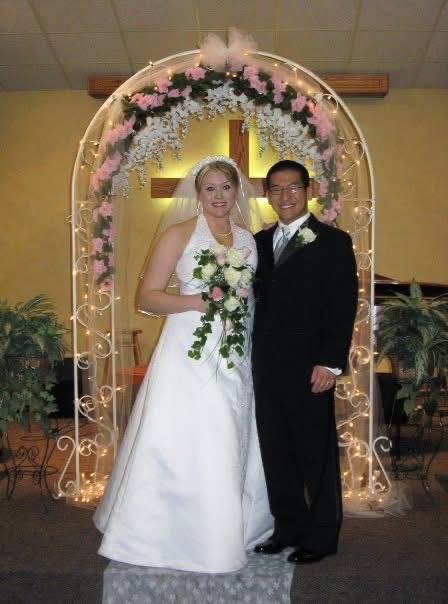 Krista Riester on her wedding day at age eighteen