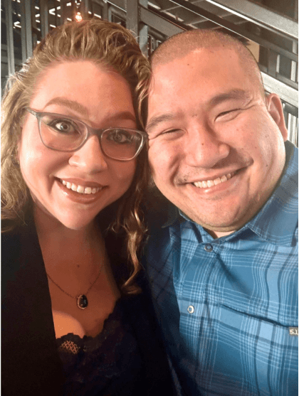 Krista and AJ Riester on their 18th wedding anniversary